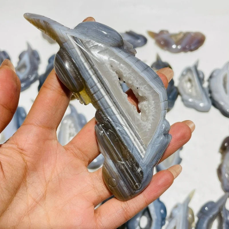 30 Pieces Druzy Geode Agate Giant Salamander Carving - Image 3