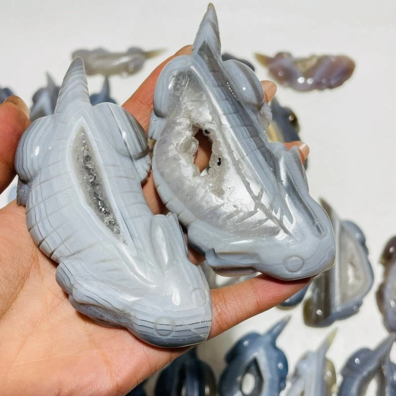 30 Pieces Druzy Geode Agate Giant Salamander Carving - Image 5