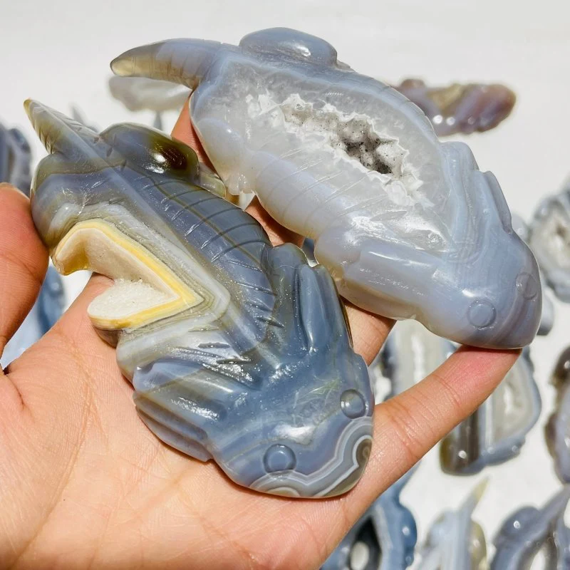 30 Pieces Druzy Geode Agate Giant Salamander Carving - Image 9
