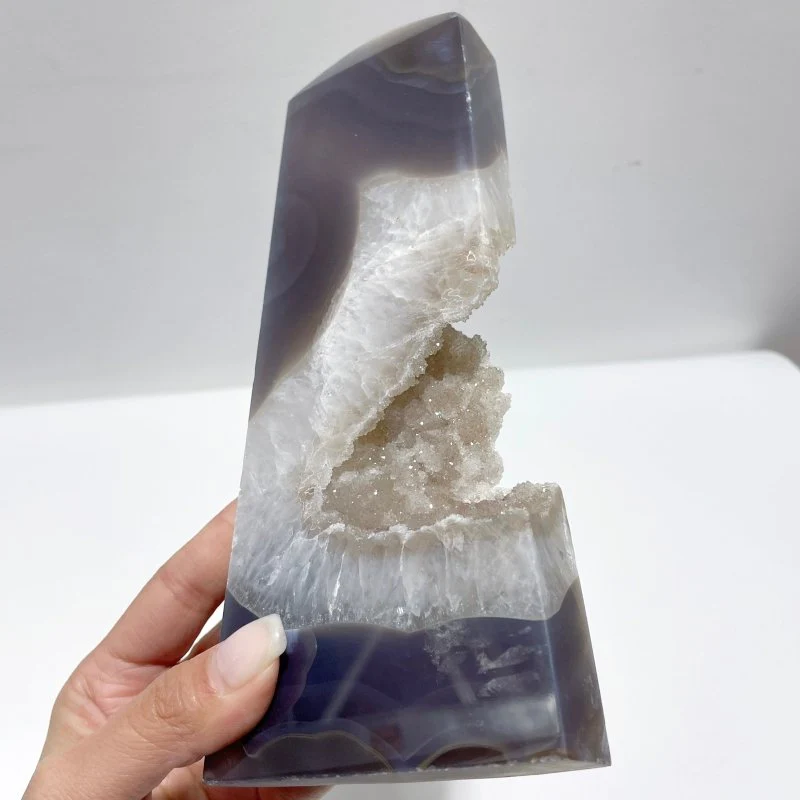 7 Pieces Large Druzy Geode Agate Points - Image 4