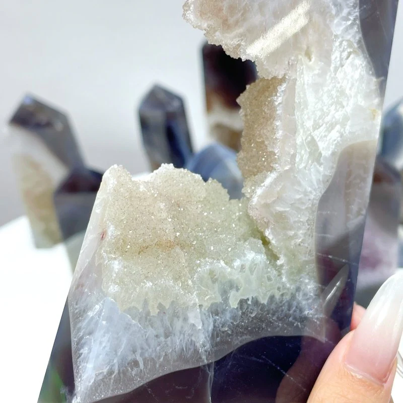 14 Pieces Beautiful Geode Agate Tower - Image 4