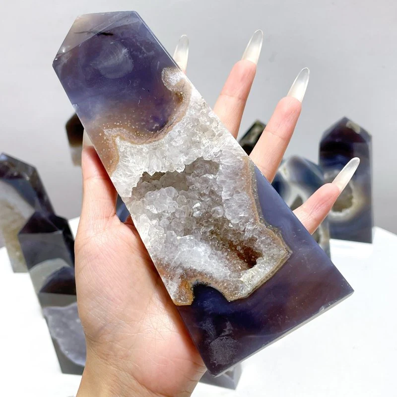14 Pieces Beautiful Geode Agate Tower - Image 5