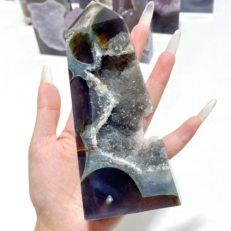 14 Pieces Beautiful Geode Agate Tower - Image 6