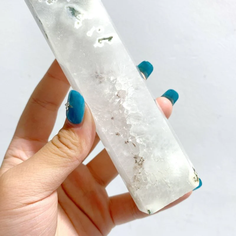 9 Pieces Large Druzy Moss Agate Point - Image 4