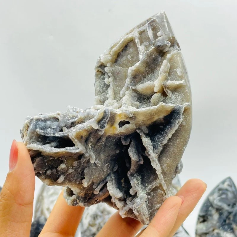 17 Pieces Druzy Sphalerite Ice Cream Shape Carving - Image 3