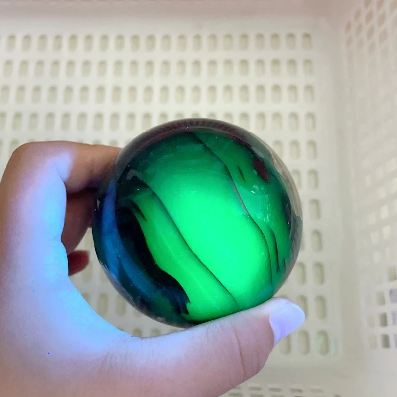 11 Pieces Large Volcano Agate Spheres (UV Reactive) - Image 6