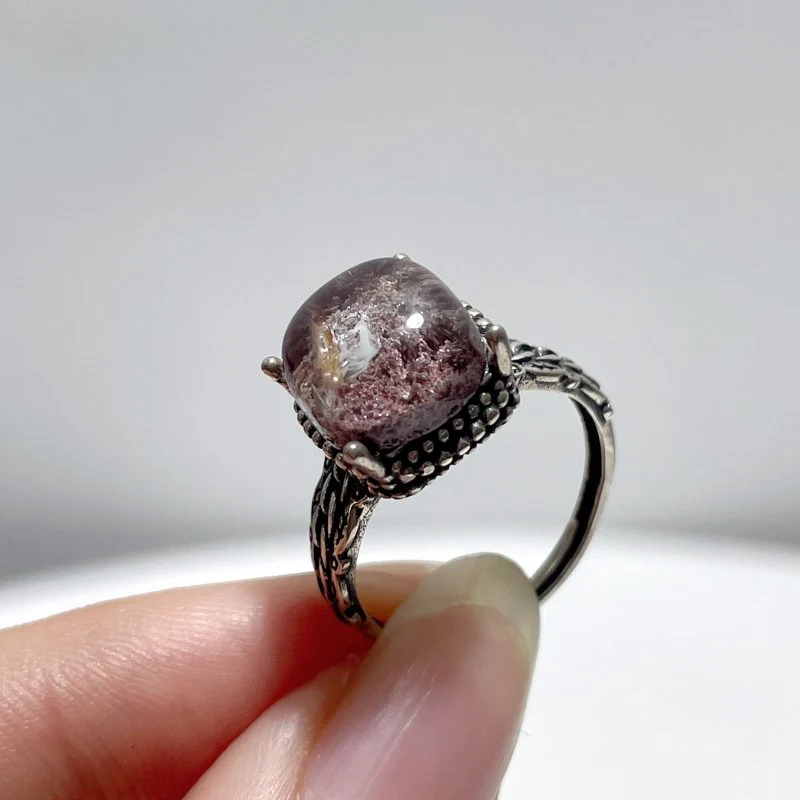 #E7 Silver Rings Wholesale Garnet Garden Quartz - Image 2