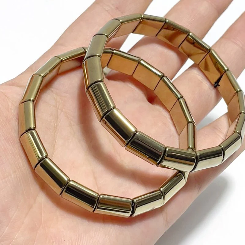 Electroplating Hematite Bracelets Bamboo Shape Wholesale - Image 5
