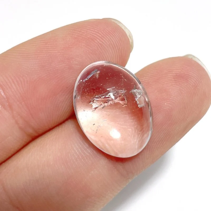 6 Pieces Enhydro Quartz Oval Cabochon Polished Crystal DIY Pendant #2 - Image 4