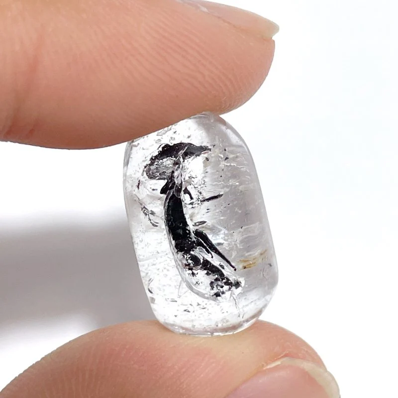 6 Pieces Enhydro Quartz Oval Cabochon Polished Crystal DIY Pendant #2 - Image 6