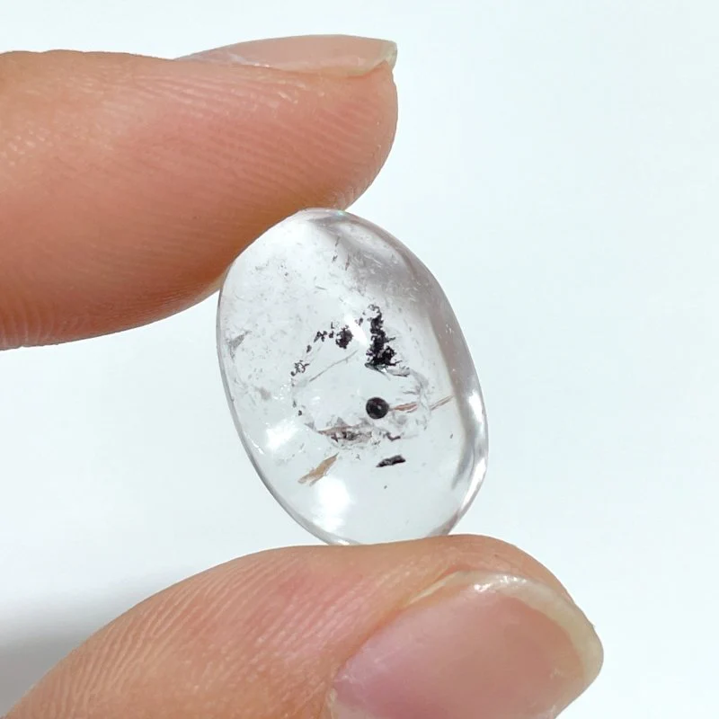 6 Pieces Enhydro Quartz Oval Cabochon Crystal DIY Pendants #1