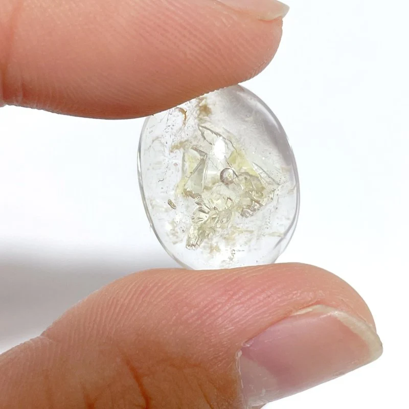6 Pieces Enhydro Quartz Oval Cabochon Crystal DIY Pendants #1 - Image 7