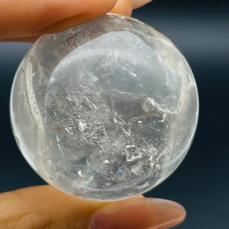 Enhydro Quartz With Rainbow Sphere Moving Bubble - Image 5
