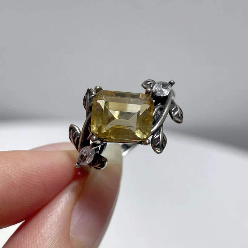 #F7 Silver Rings Vine Shape Wholesale Moonstone Amethyst Citrine - Image 2