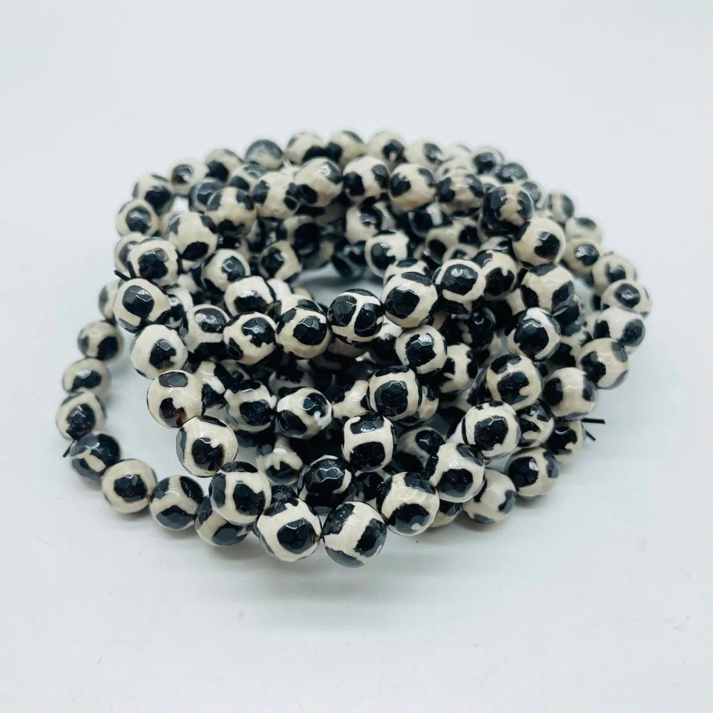 Faceted Tibetan Agate Natural Stone Bracelet Wholesale - Image 2