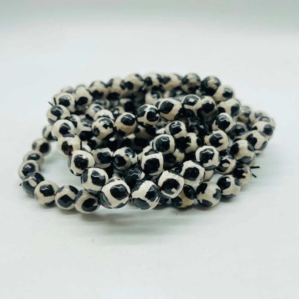 Faceted Tibetan Agate Natural Stone Bracelet Wholesale - Image 3