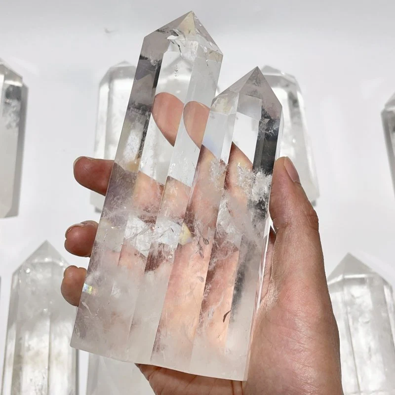 14 Pieces Fat Clear Quartz Tower Points Crystal - Image 4