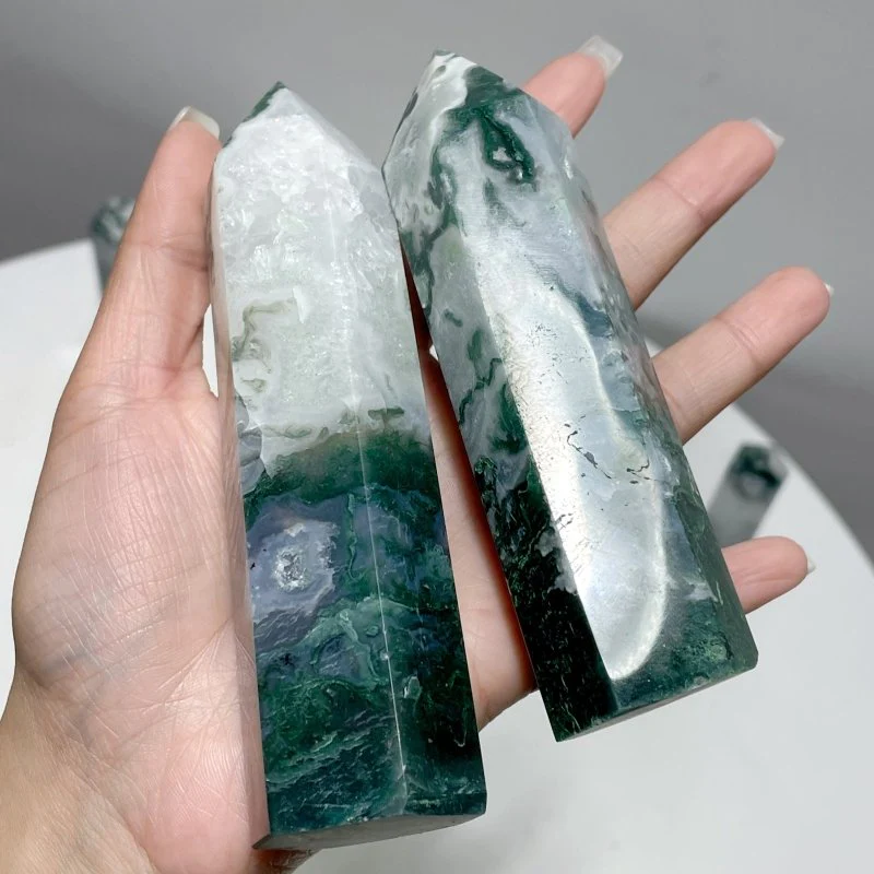 Fat Moss Agate Points Tower Wholesale - Image 3
