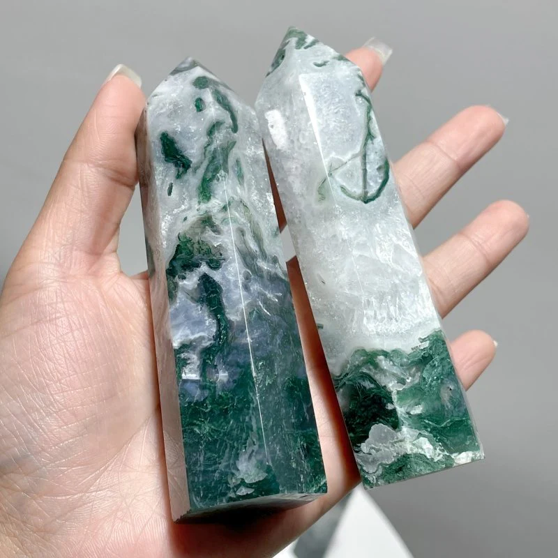 Fat Moss Agate Points Tower Wholesale - Image 6