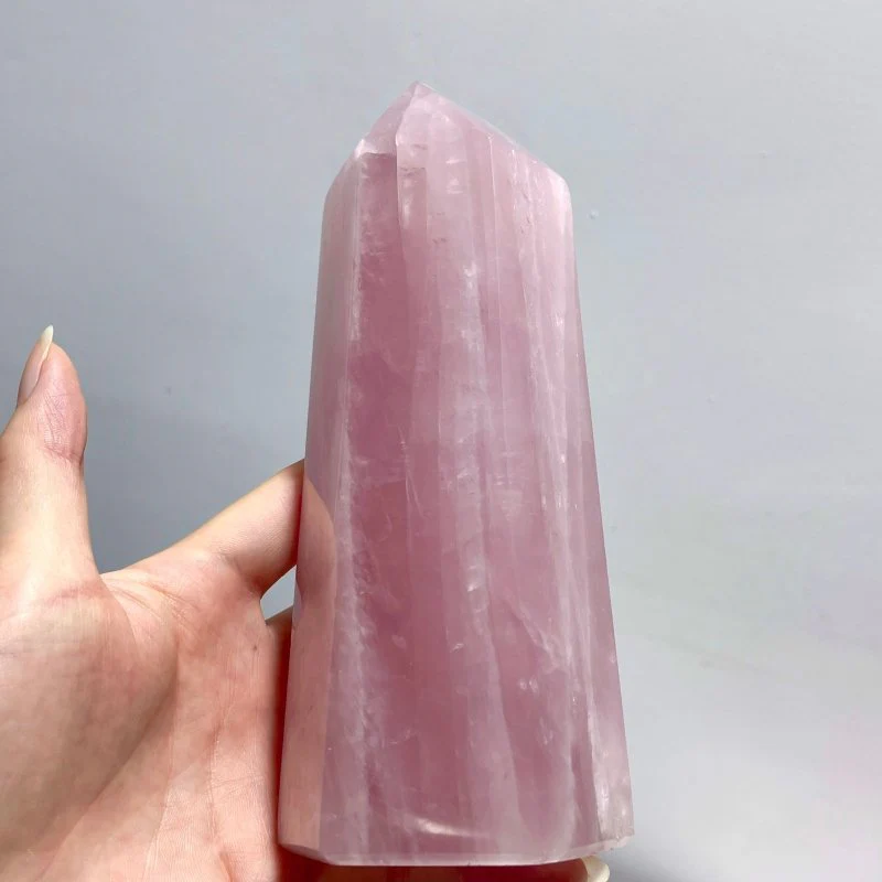 9 Pieces Fat Rose Quartz Points - Image 2