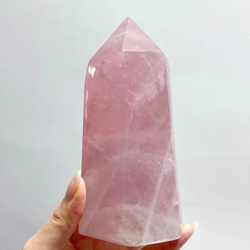 9 Pieces Fat Rose Quartz Points - Image 5