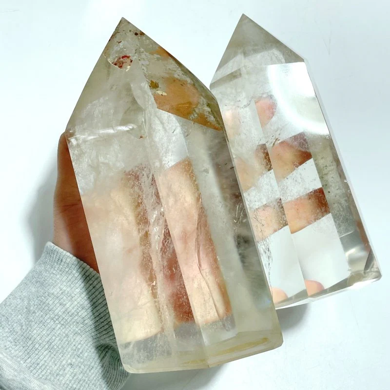 5 Pieces Fat Light Smoky Quartz Tower Point - Image 5