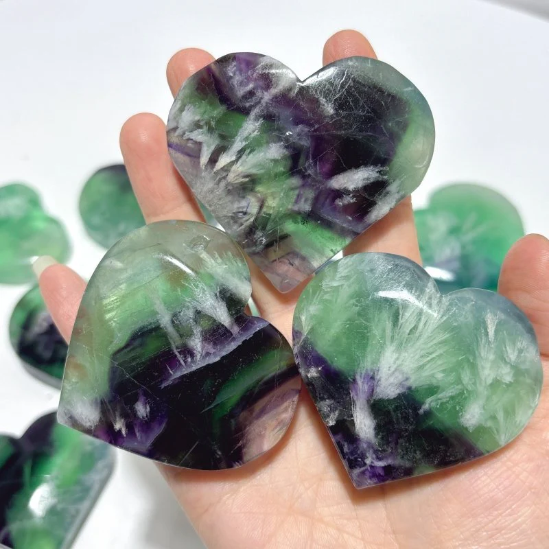 Feather Fluorite Heart Wholesale(with crack) - Image 5