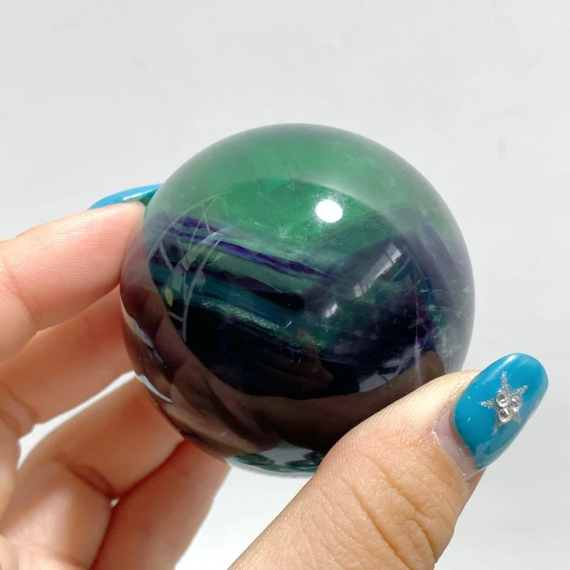 12 Pieces Feather Fluorite Mixed Pyrite Sphere Balls - Image 3