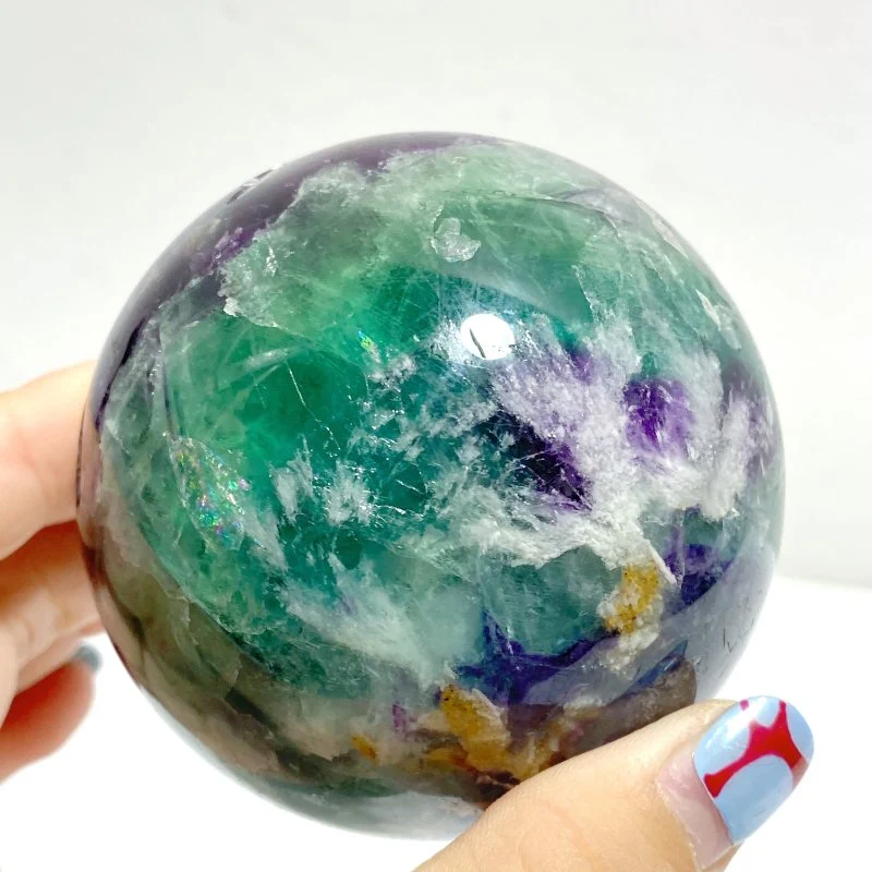 21 Pieces Beautiful Feather Fluorite Sphere - Image 2