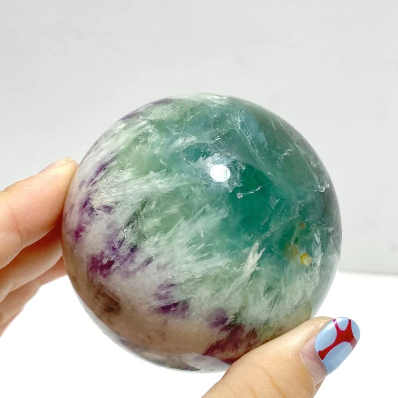 21 Pieces Beautiful Feather Fluorite Sphere - Image 3