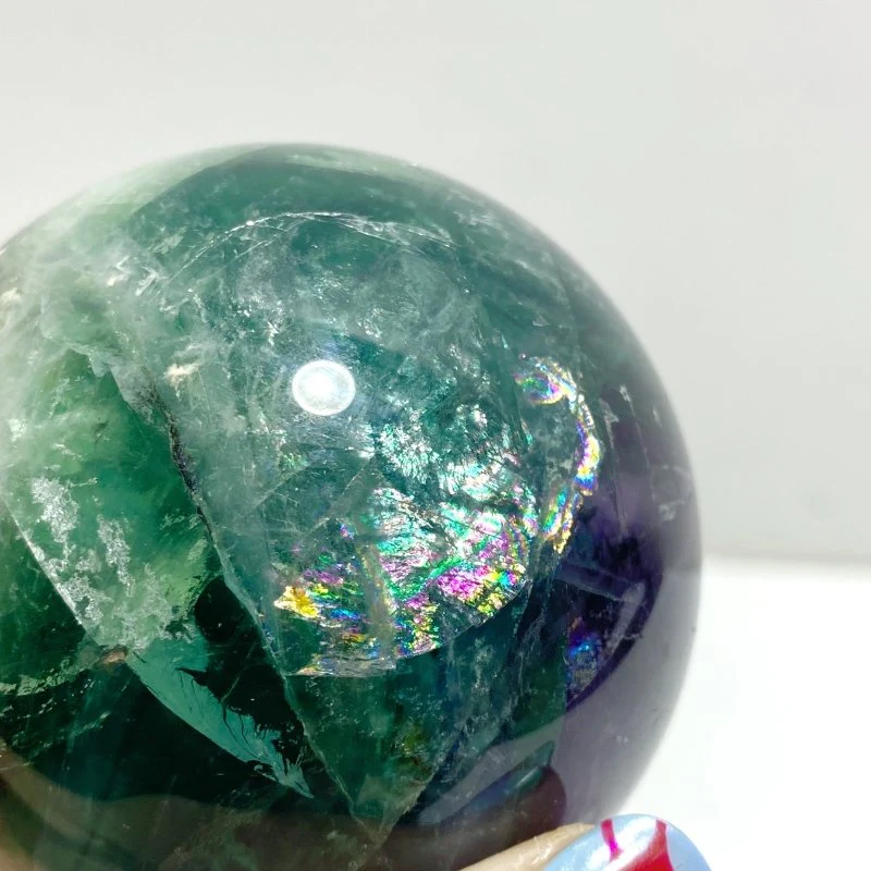 21 Pieces Beautiful Feather Fluorite Sphere - Image 4