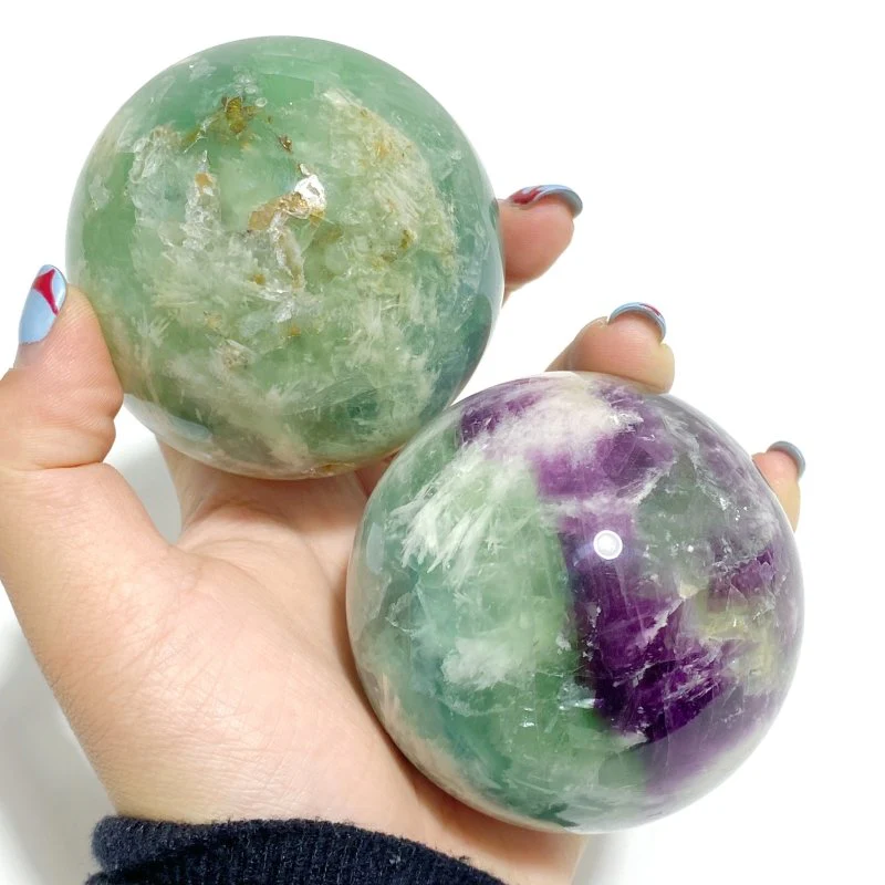 21 Pieces Beautiful Feather Fluorite Sphere - Image 6