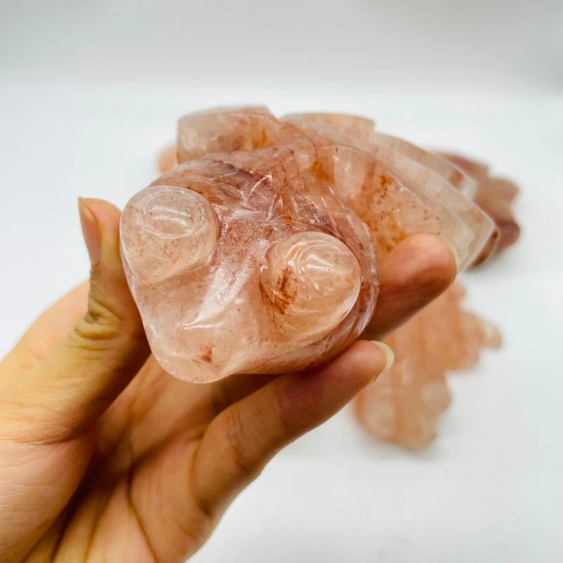 7 Pieces Fire Quartz GoldFish Carving - Image 4