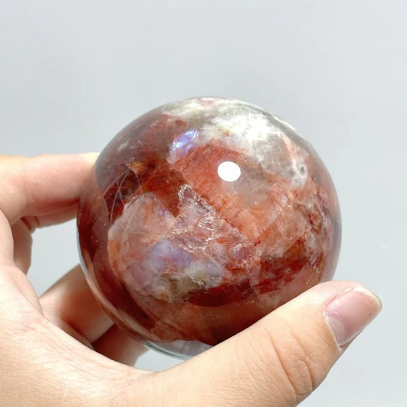 8 Pieces Fire Quartz Mixed Moonstone Spheres - Image 2