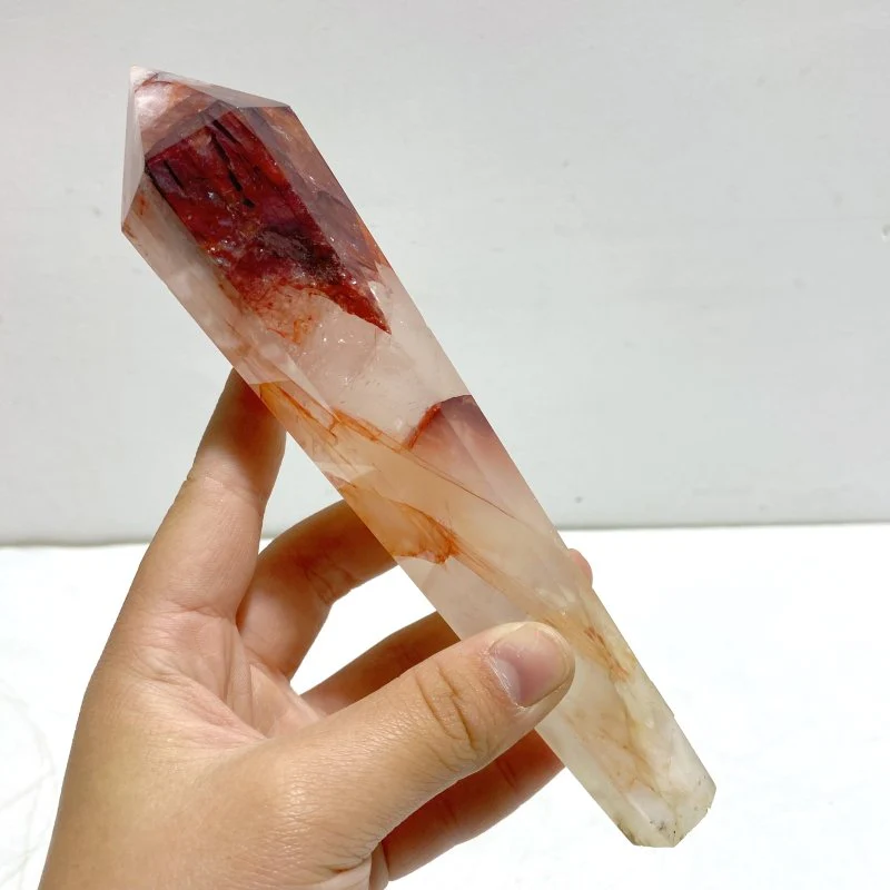 7 Pieces Fire Quartz Point Magic Scepter Wand With Stand - Image 3