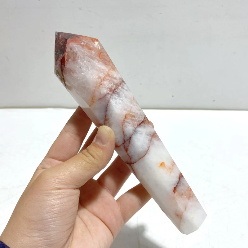 7 Pieces Fire Quartz Point Magic Scepter Wand With Stand - Image 4