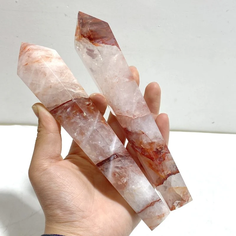 7 Pieces Fire Quartz Point Magic Scepter Wand With Stand - Image 6