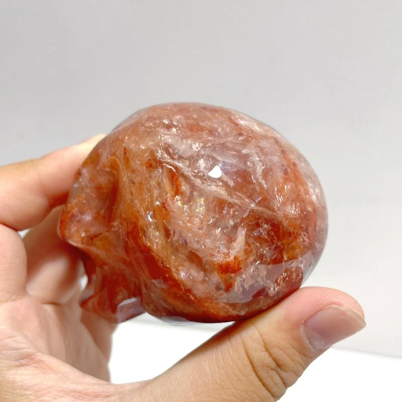 9 Pieces Fire Quartz Skull Carving - Image 6
