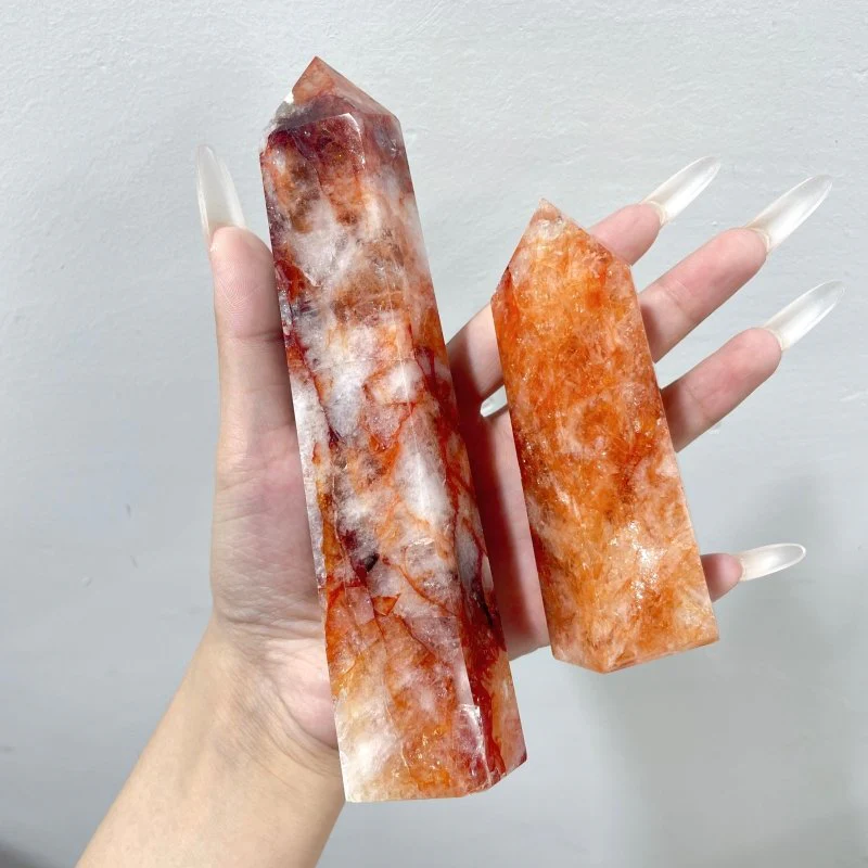 10 Pieces Beautiful Fire Quartz Tower - Image 2