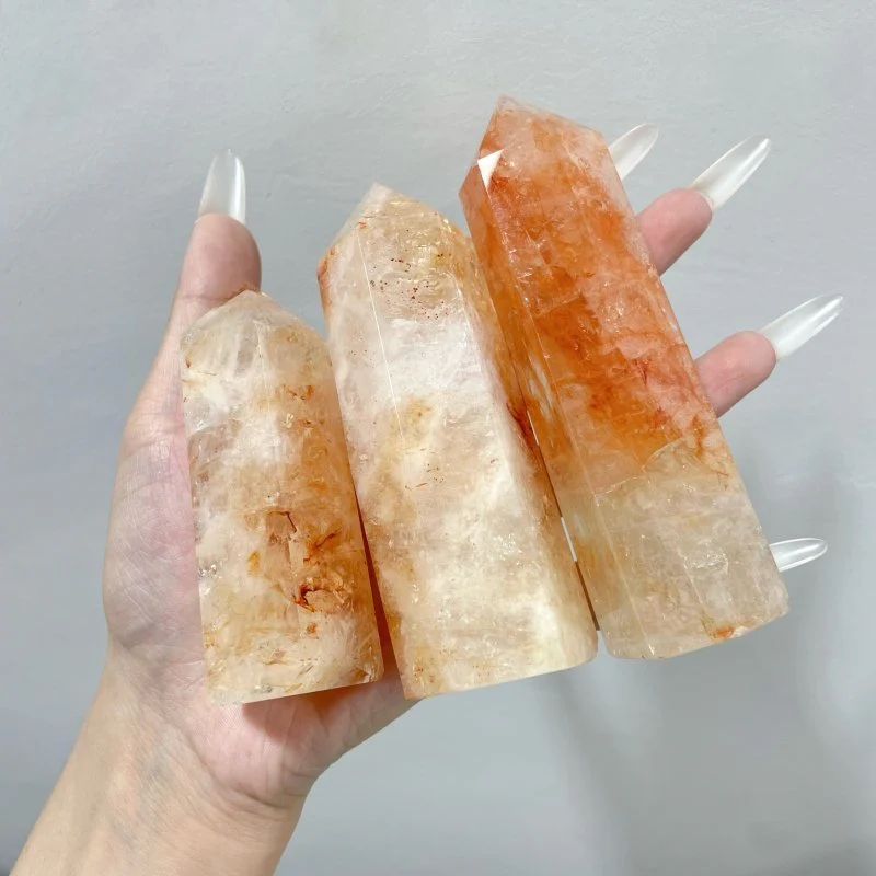 10 Pieces Beautiful Fire Quartz Tower - Image 4
