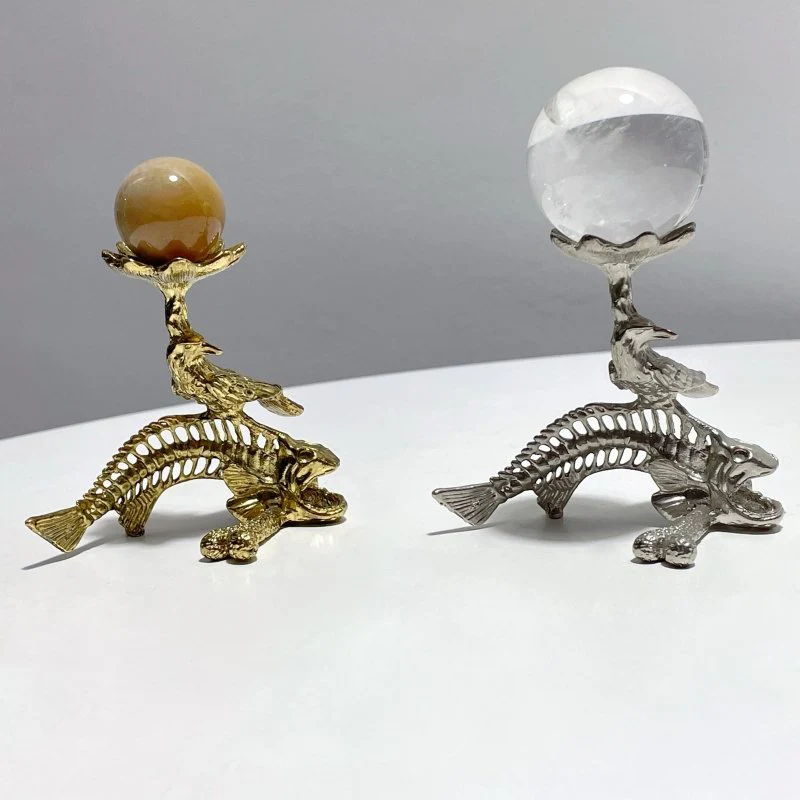 Fish Bones With Birds Crystal Sphere Stand Wholesale - Image 3