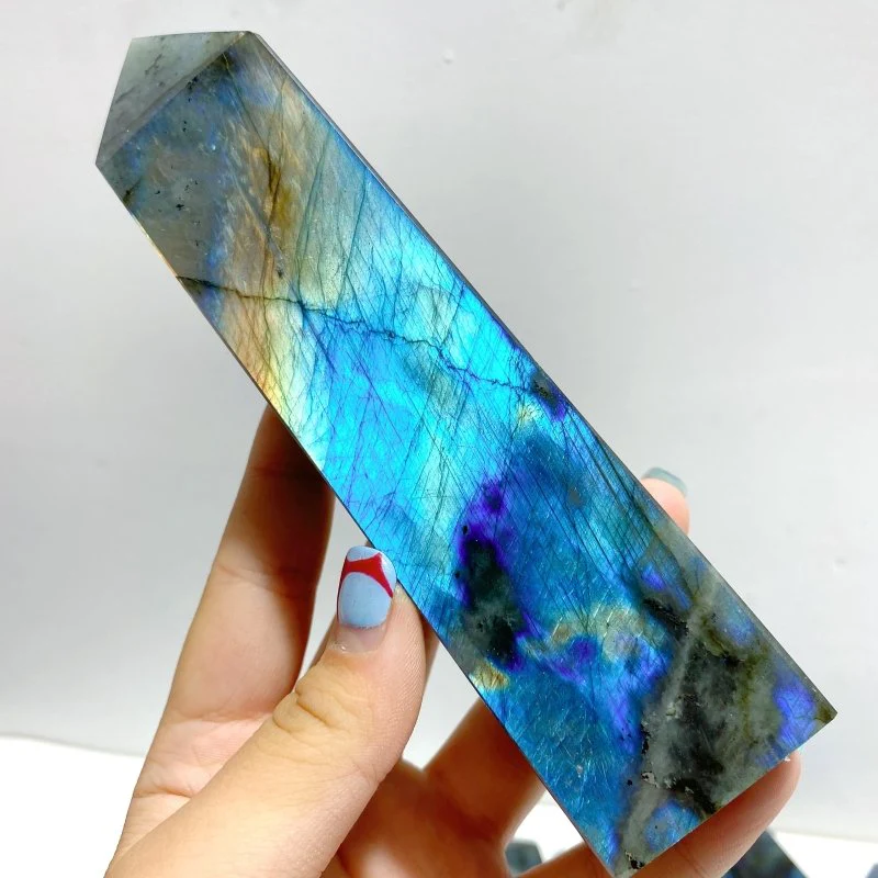12 Pieces Flash Labradorite Four-Sided Point - Image 3