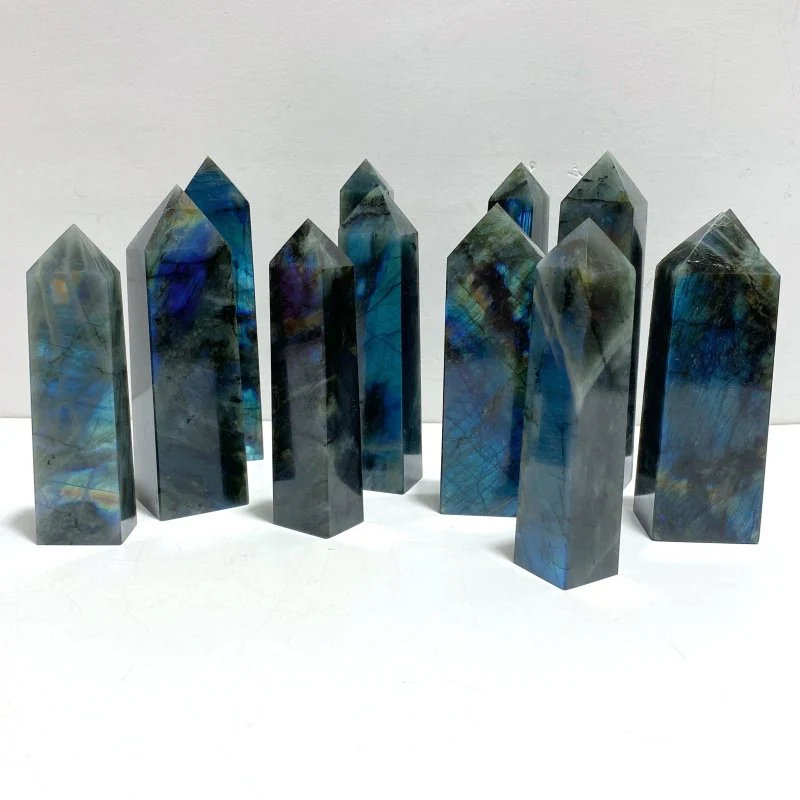 12 Pieces Flash Labradorite Four-Sided Point - Image 4