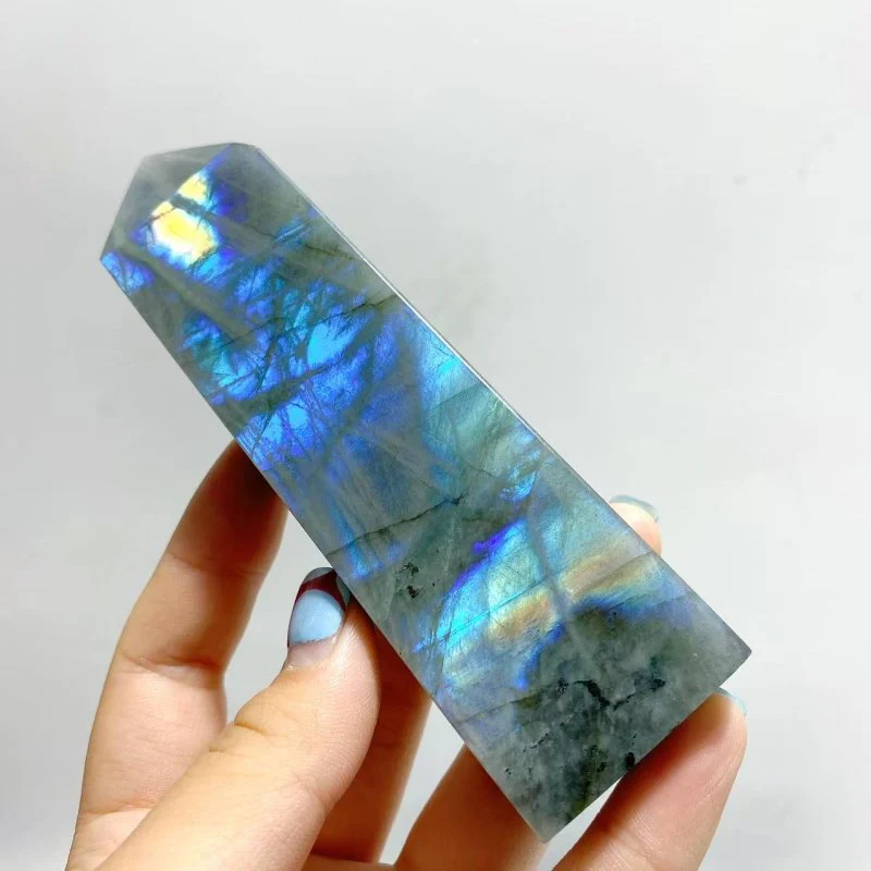 12 Pieces Flash Labradorite Four-Sided Point - Image 5