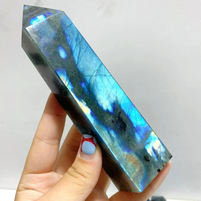 12 Pieces Flash Labradorite Four-Sided Point - Image 6