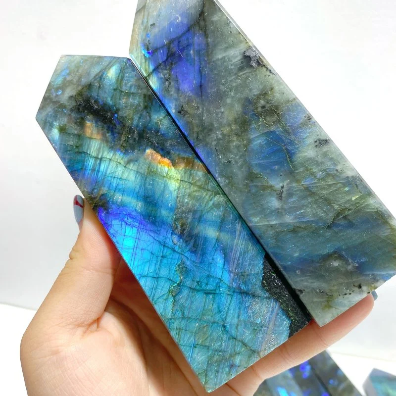 12 Pieces Flash Labradorite Four-Sided Point - Image 7