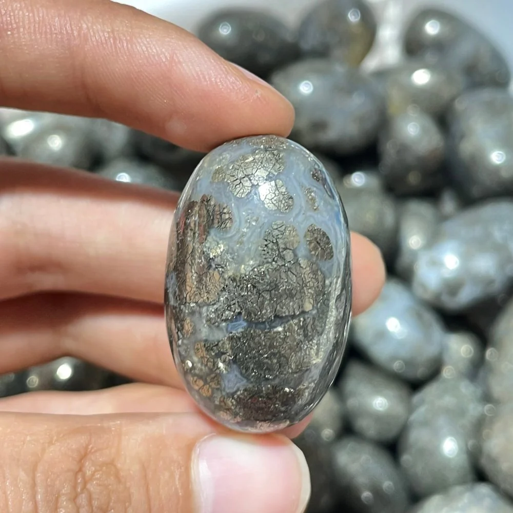 Flower Pyrite Mixed Agate Tumbled Wholesale - Image 2