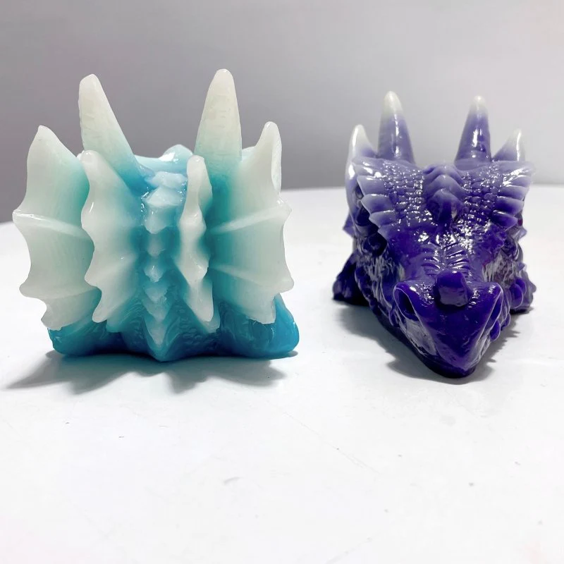 Fluorescent Resin Dragon Head Crystal Stand Wholesale - Image 2