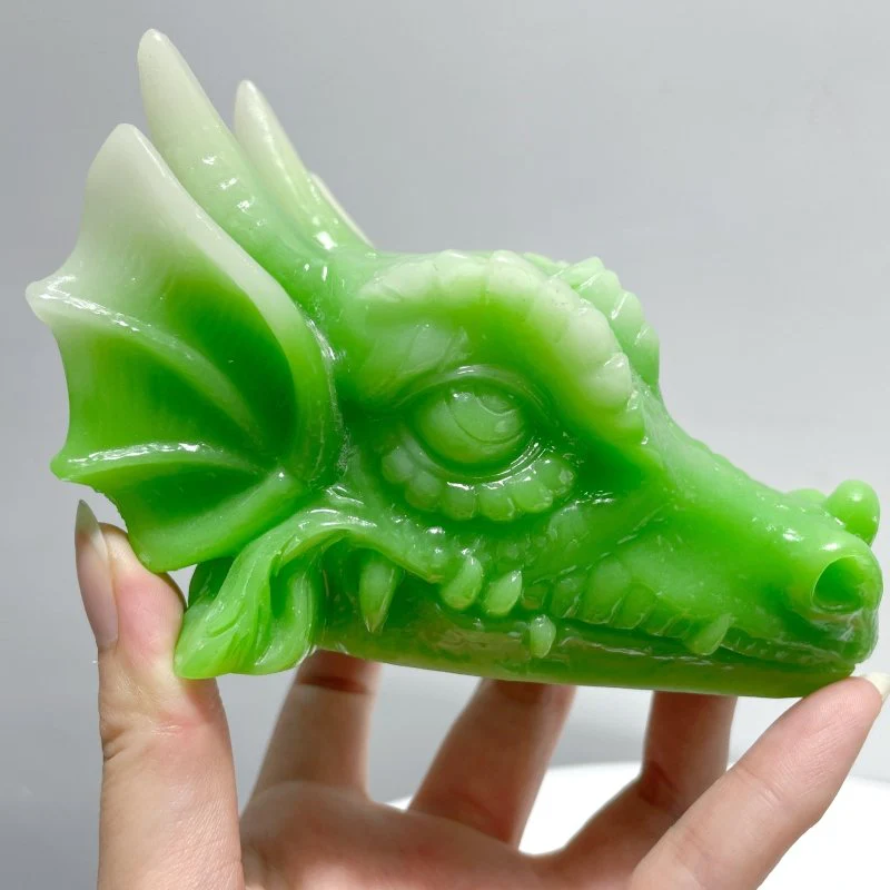 Fluorescent Resin Dragon Head Crystal Stand Wholesale - Image 4