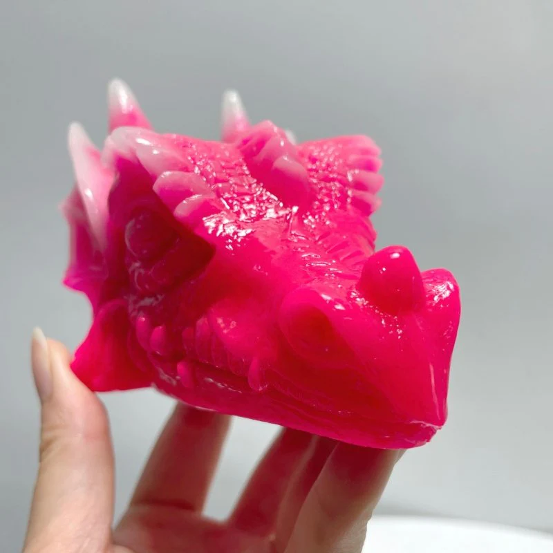 Fluorescent Resin Dragon Head Crystal Stand Wholesale - Image 5